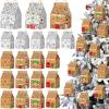 24Pcs Christmas Gingerbread House Coloring Craft Kits,Christmas Tree Candy Cane Cardboard House Hanging Ornaments DIY Snowman House Gifts Craft Activity for Christmas Holiday Birthday Party Supplies view 1