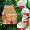 24Pcs Christmas Gingerbread House Coloring Craft Kits,Christmas Tree Candy Cane Cardboard House Hanging Ornaments DIY Snowman House Gifts Craft Activity for Christmas Holiday Birthday Party Supplies view 3