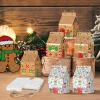 24Pcs Christmas Gingerbread House Coloring Craft Kits,Christmas Tree Candy Cane Cardboard House Hanging Ornaments DIY Snowman House Gifts Craft Activity for Christmas Holiday Birthday Party Supplies view 4