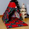 Triangle and Playhouse Tent for Kid's | Kids Tent with Climbing Triangle | Tent & Mat & Triangle | Indoor Play Tent Tepee for Kids | Sleepover Play Tent & Mat with Climbing Frame (RED) view 4