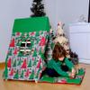 Triangle and Playhouse Tent for Kid's | Kids Tent with Climbing Triangle | Tent & Mat & Triangle | Indoor Play Tent Tepee for Kids | Sleepover Play Tent & Mat with Climbing Frame (GREEN) view 4
