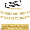 KatchOn, Peace out 2025 Cheers to 2026 Banner - Glitter, 10 Feet | Banner for New Year Decorations view 2