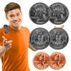 3pk Double Sided Coins | Includes 2 Double Sided Quarters and 1 Double Headed Penny. 3pc Error Coins, Double Headed Coin Magic With Double Headed Quarter, Double Tails Quarter, and Two Face Coin Penny view 1