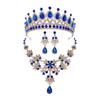 Holibanna Bridal Jewelry Set with Rhinestone Crown Headband Necklace and Earrings for Wedding Prom Photo Shoot Accessories view 1