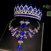 Holibanna Bridal Jewelry Set with Rhinestone Crown Headband Necklace and Earrings for Wedding Prom Photo Shoot Accessories view 3