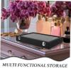 JEWEDECO 36grid Large Rock Collection Display Box Pu Leather Black for Boys and Collecting Storage view 3