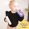 The First Years Squeeze & Sip Toddler Straw Cups - Squeezable Transition Sippy Cup with Silicone Straw - Toddler Feeding Supplies - Pink/Purple/Blue - 7 Oz - 3 Count - Ages 6 Months and Up view 4