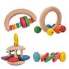 Baby Safe Wooden Rattles Grasp Musical Toys for Infant Development view 1