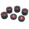 VBCERSDZ RC Wheel Tire Compatible with WPL 6WD 1/16 C14 B16 B36 RC Crawler Car Parts 10pcs Aluminum Alloy Wheel Rims with Rubber Tires Tyre(Red) view 1