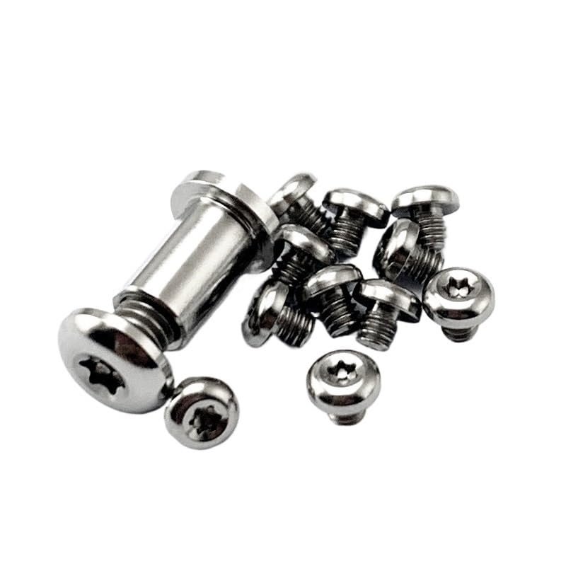 1 Set Custom Scales Handle Screw Fits for Bugout 535, CNC Titanium Screw Set DIY Replacement Accessories(Silver)