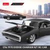 RASTAR RC Cars 1:16 Fast & Furious 1970 Dodge Charger R/T Remote Control Car, Toy Muscle Cars for Boys, Matt Black 2.4G view 2