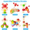 Kids Tool Set with Electric Drill, 39 Pcs Wooden Toddler Play Tool Bench Kits with Tool Box, Montessori STEM Educational Pretend Construction Toy for 3 4 5 6 Year Old Boys Girls Birthday Gifts view 3