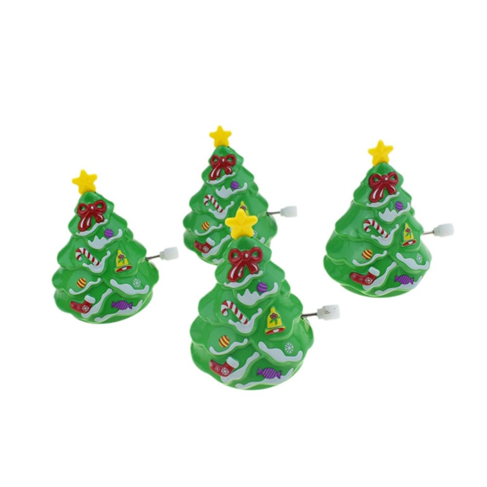 VICASKY 12pcs Colored Wind-up Toys Creative Clockwork Cartoon Xmas Tree Supplies Fun Adorable Holiday Party Decorations Joyful Childhood Reminders