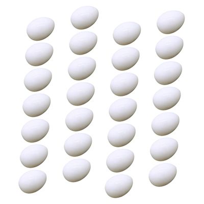 balacoo 28pcs Lifelike Plastic Fake Pigeon Eggs for Incubation Durable Lightweight and Recyclable Pe Eggs for Pigeon Breeding and DIY Decor