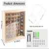 1/64 Mini Cars Display Case with Lighted 7 Tiers Wall Mounted Display Box with Acrylic Shelves at 45-Degree Angle and Door Storage for 42 Hot Diecast Wheels Toy Cars view 3