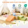 Climbing Toys for Toddlers , Toddler Climbing Toys Indoor, 5-Piece Foam Climbing Blocks with Ball Pit (Balls not Included),Soft Play Set,Toddler Climber Indoor Foam Play Gym for Climbing Crawling view 4