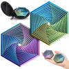 Seenelling 2 Pcs Fractal Fidget Hexagon 2.76 Inch 3D Printed Anti Stress Sensory Tool for Adults Mindful Meditation Tool Geometric Hexagon Spiral for Anxiety Relief Christmas Birthday Gift(Multicolor) view 1