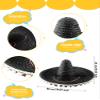 2 Pcs Giant Mexican Sombrero Straw Hat Cinco de Mayo Sombrero Hat Fiesta Sombrero Hat for Adult Teen Mexican Party Favors (Color Style 2) view 2