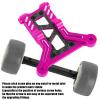 RCHuiWow RC Wheelie Bar Set Upgrades Part for 1/8 Typhon 6S BLX,Kraton 6S BLX,Outcast 6S BLX,Talion 6S BLX,Notorious 6S BLX,Alloy Aluminium Wheelie Bar Hops Up,Pink view 4