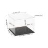 uxcell Acrylic Clear Display Case for Collectibles Self-Assemble Display Boxes, Black Base Dustproof Countertop Storage Box for Collectibles Action Figures, 7.9 x 7.9 x 5.9 Inch view 2