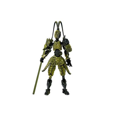 3D Printed Wukong Action Figure Movable Poseable Toy Articulated Model 15cm Dynamic Poseability Desktop Sculpture for Collectors Fans (Black & Gold)