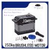 150KG High Torque High Pressure CNC Aluminum Shell Metal Gear Brushless Waterproof 1/6 Scale Giant Servo Suitable for Large Models view 3