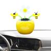 Peosaard Solar Dancing Flowers Shaking Head Car Ornaments Solar Powered Toy for Office Desk Decoration Bee, Solar Dancing Flowers view 1