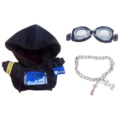 niannyyhouse 10cm-15cm 20cm Plush Doll Clothes Hoodies Glasses Accessories Stuffed Doll Dressup (20cm)