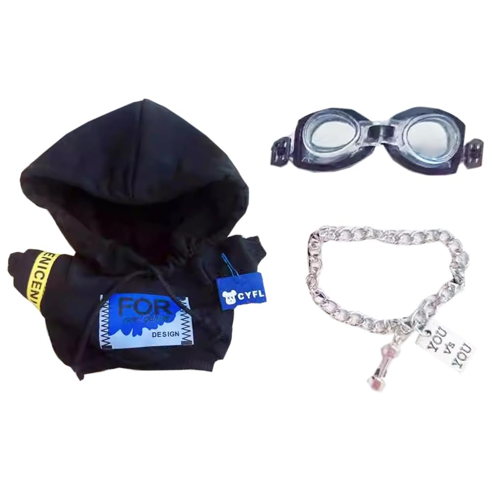 niannyyhouse 10cm-15cm 20cm Plush Doll Clothes Hoodies Glasses Accessories Stuffed Doll Dressup (20cm)