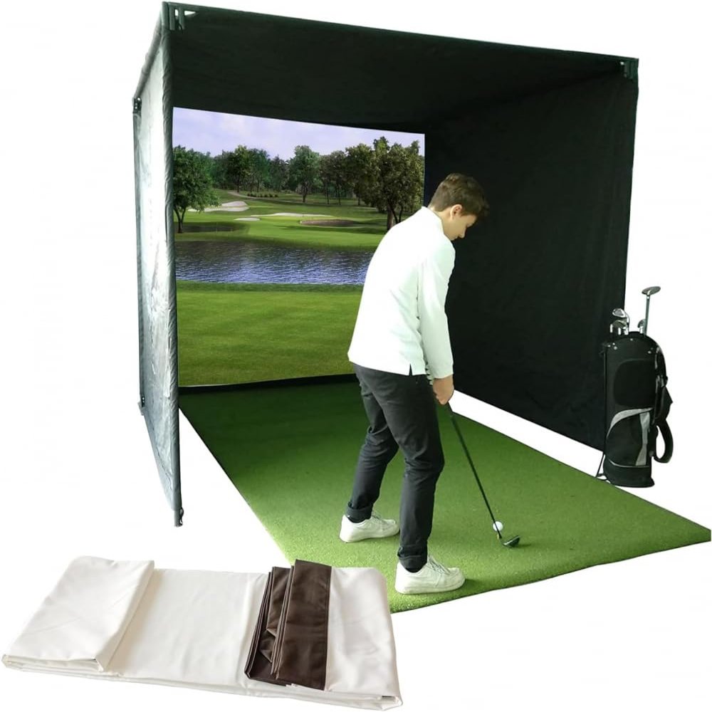 Indoor Golf Simulator Impact Screen,Golf Simulators Projection Screen for Golf Training,Golf Simulator Screen for Indoor/Outdoor Golf Training -3 * 2m