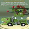 NEXTAKE 2-in-1 Light-Up Dino Truck Toy Set  Motorized Ferris-Wheel Ramp & Stunt Car, Music LED Effects, STEM Take-Apart Build Play, Dinosaur Gift for Toddlers Boys Girls Ages 3-8(Tyrannosaurus) view 4