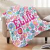 Corissy Ships Next Day, Personalized Baby Blankets, Custom Baby Blanket with Name for Girls,Gift for Chrismas Birthday Memorial Day, Customized Flannel Blanket for Kids Adults 50"X60" view 3