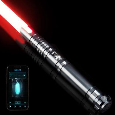 DAMIENSABER Upgrade Xenopixel 3.0 Motion Control Light Saber, Smooth Swing with Light Sabers 34 Sound Fonts Infinite Color Changing, Metal Hilt Dueling Light Sabers for Adults-Grey