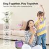 Contixo KS1 Mini Karaoke Machine for Kids, Portable Bluetooth Speaker with 2 Wireless Microphones & Dynamic Lights for Boys & Girls, Home Party Entertainment Toy (Purple) view 3