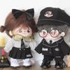 niannyyhouse 20cm Plush Doll Clothes Hat Coat Skirt Trousers Shirt Tie Bag Shoes College Uniform 8in Doll Dressup (Black-A1) view 4