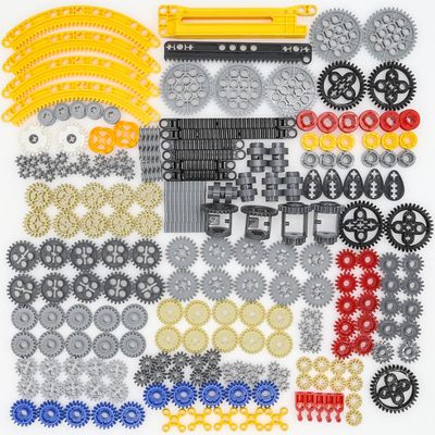 AIMATRIX 237Pcs Technic-Parts Building Blocks,Gears-Axles-Pins Axle-Pin-Gear Compatible with Major Brands Rack-Gear-Axle Pin Connector-Differential, MOC Replacement Parts Kit