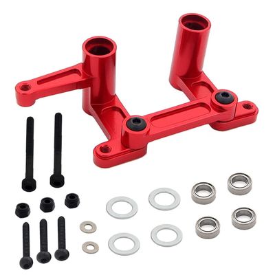 for Traxxas 2WD for Slash for Rustler for Bandit F-150 Metal Steering Group(Red)