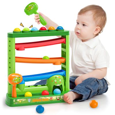 OCHIDO Toddlers Toys for 1 2 3+ Years Old Kids, Pound A Ball Included 2 Hammer & 12 Balls, Montessori Toys for Interactive Game for Boys and Girls, Early Learning Educational Gift