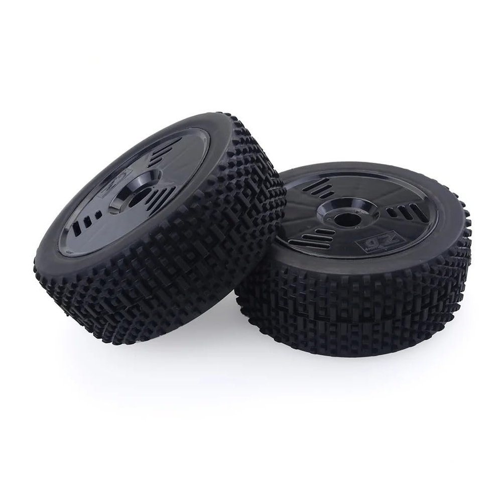 DAIHAOUU for ZD for Racing Accessories 1/8 Off Road Short Trucks Car Wheels Tires for Redcat for HPI for Savage Car Orange Black Hub and Tire Parts(Black)