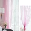 HooHero Pink Simple Dolly Solid Color Luxury 50 Wide Sheer Curtains Living Room Home Decoration view 1