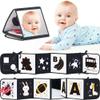 Black and White Baby Books for Newborn - Tummy Time Mirror & Sensory Toys Soft Montessori Toy for Infant Visual Stimulation, Brain Development & Early Learning - High Contrast Toys for 0-6 Months view 1