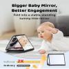 Black and White Baby Books for Newborn - Tummy Time Mirror & Sensory Toys Soft Montessori Toy for Infant Visual Stimulation, Brain Development & Early Learning - High Contrast Toys for 0-6 Months view 3