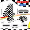 Lewtemi Race Car Number 4 Piata Small Checkered Race Car Birthday Party Decoration Black and White Racing Piata with Stick Confetti Eye Mask for Celebration 15.3 x 10.6 x 2.8 Inch view 2