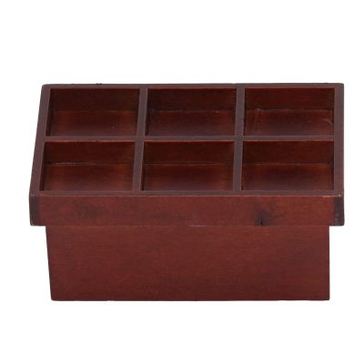 1:12 Scale Miniature Furniture Model, Realistic Wooden Fruit and Vegetable Display Shelf, Original Wood Color Dollhouse Accessories Decorations for Living Room (Coffee)