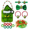 LUV HER Licensed Hair Accessory Case - The Grinch Hair Accessories Gift Set for Girls - Hair Clips, Elastics, Bow, and Terries - Grinch Christmas Hair Accessory Set - Ages 3 + view 1