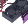 Motor Cooling Fan, RC Cooling Fan, RC Car Motor Heatsink, Heat Sink High Velocity Fan Heatsink for Traxxas Slash 4x4 Stampede 4x4 Rustler 4x4 Hoss 44 Velineon VXL 3s Heat Sink (Purple) view 4