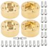 Vgoohobby RC Brass Weights 12mm Hex Hub Extended Adapters for 1.9/2.2inch Beadlock Wheel Rim Compatible with Axial SCX10 90046 Redcat TRX4 Gen7 D90 CC01 1/10 RC Crawler (Yellow,9mm) view 1