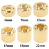 Vgoohobby RC Brass Weights 12mm Hex Hub Extended Adapters for 1.9/2.2inch Beadlock Wheel Rim Compatible with Axial SCX10 90046 Redcat TRX4 Gen7 D90 CC01 1/10 RC Crawler (Yellow,9mm) view 2