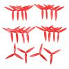 10 Pairs 7040 3 Blade Propeller Polycarbonate Lightweight Replacement Blade Propeller for 7inch 8inch FPV Drone (Red) view 1