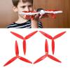 10 Pairs 7040 3 Blade Propeller Polycarbonate Lightweight Replacement Blade Propeller for 7inch 8inch FPV Drone (Red) view 2